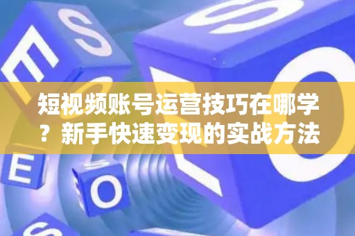 短视频账号运营技巧在哪学？新手快速变现的实战方法
