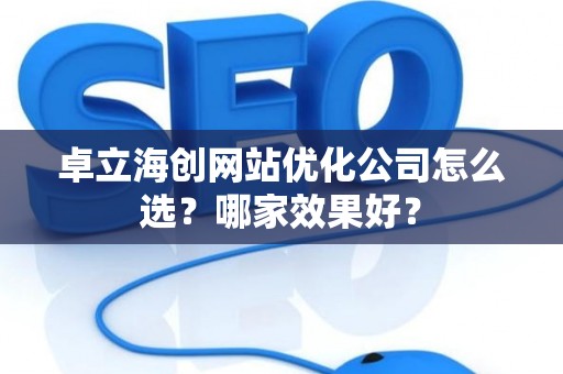 卓立海创网站优化公司怎么选？哪家效果好？