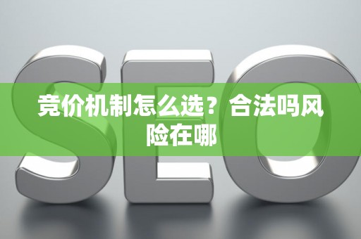 竞价机制怎么选？合法吗风险在哪