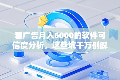 看广告月入6000的软件可信度分析，这些坑千万别踩