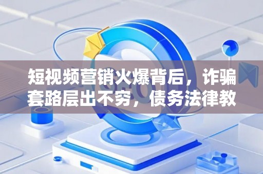 短视频营销火爆背后，诈骗套路层出不穷，债务法律教你见招拆招