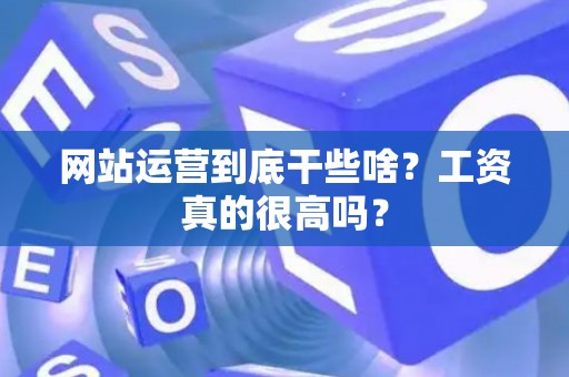 网站运营到底干些啥？工资真的很高吗？