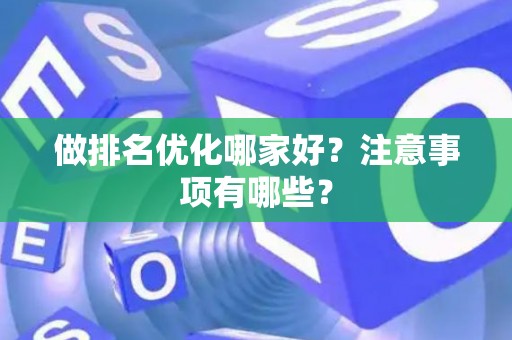 做排名优化哪家好？注意事项有哪些？