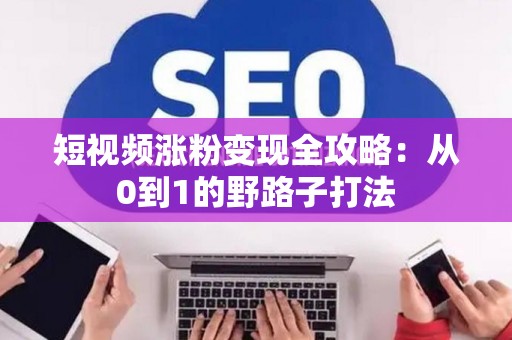 短视频涨粉变现全攻略：从0到1的野路子打法