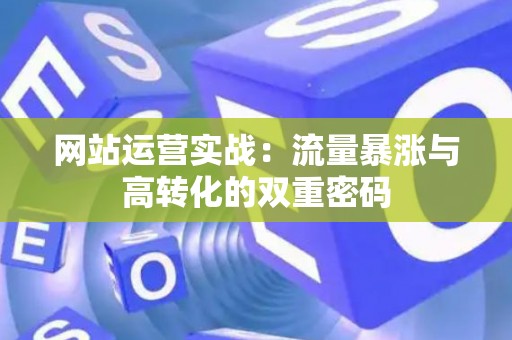 网站运营实战：流量暴涨与高转化的双重密码