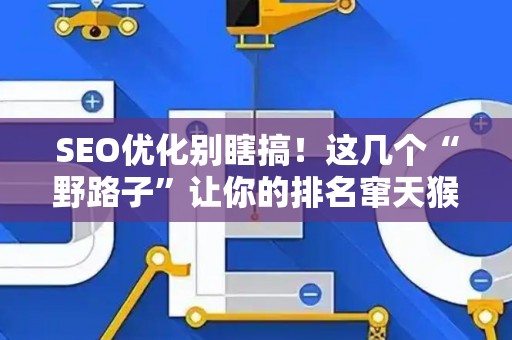 SEO优化别瞎搞！这几个“野路子”让你的排名窜天猴似的往上飙！